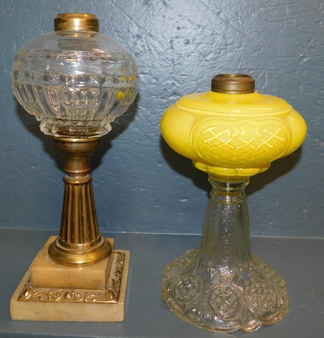 Early 19th C pattern glass oil lamps (1 of 1)