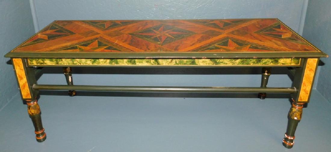 Paint decorated bench. (1 of 3)