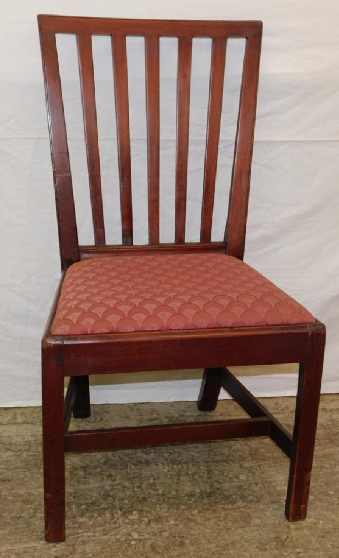 18th C  mahogany Chipp. banister back chair. (1 of 2)