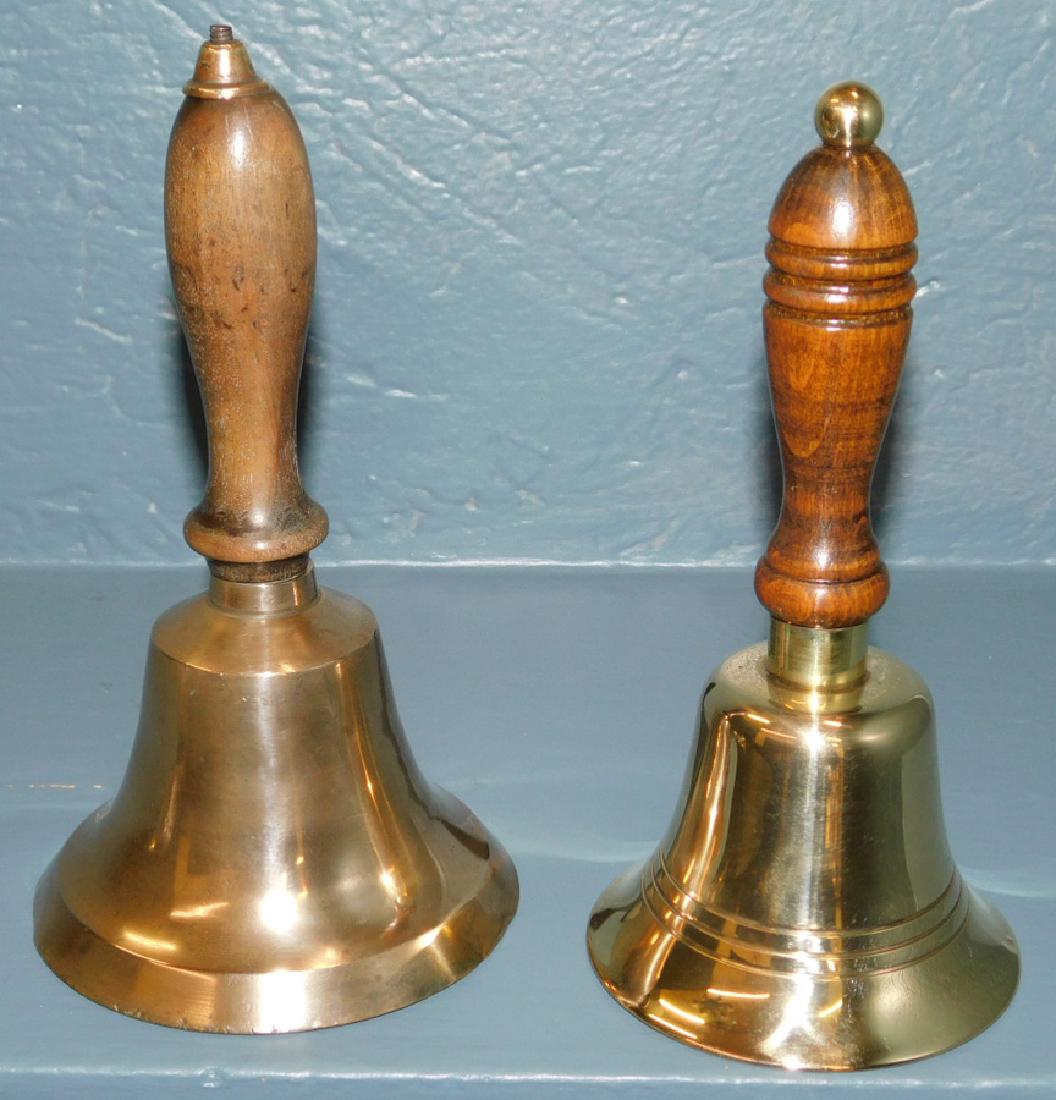 2 antique school bells. 6 1/2" tall. (1 of 2)