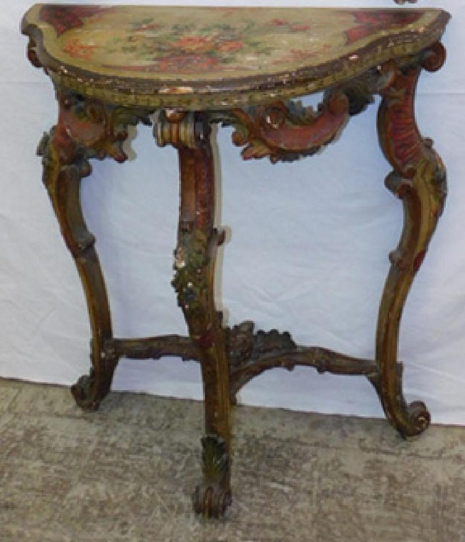 19th C Venetian paint decorated console. (1 of 5)