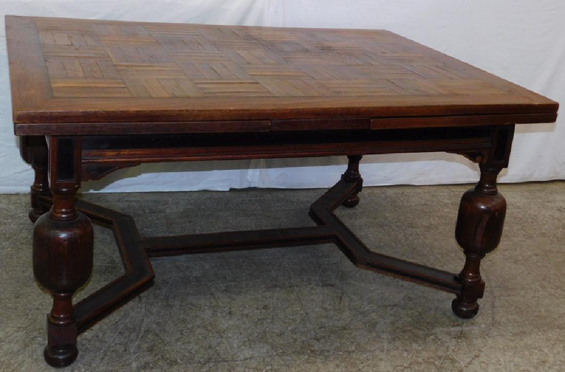 19th C English oak draw leaf tavern table (1 of 4)