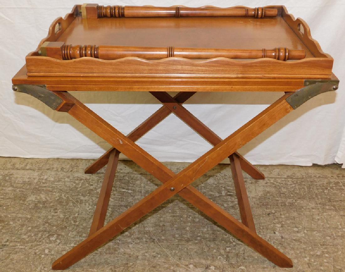 Cherry Fold over tray top server cherry ext table. (1 of 5)