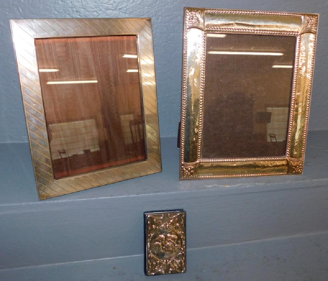 2 sterling frames and ornate silver covered book. (1 of 1)