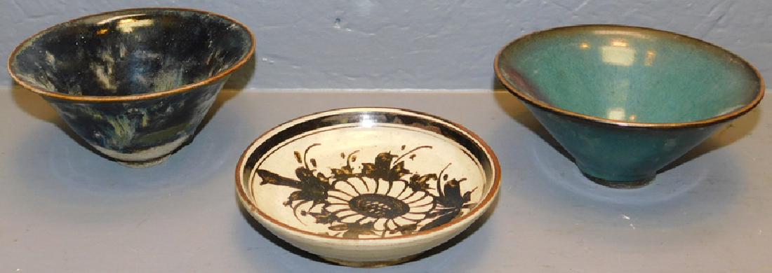 3 early Chinese bowls. To 5 1/2" dia. (1 of 3)