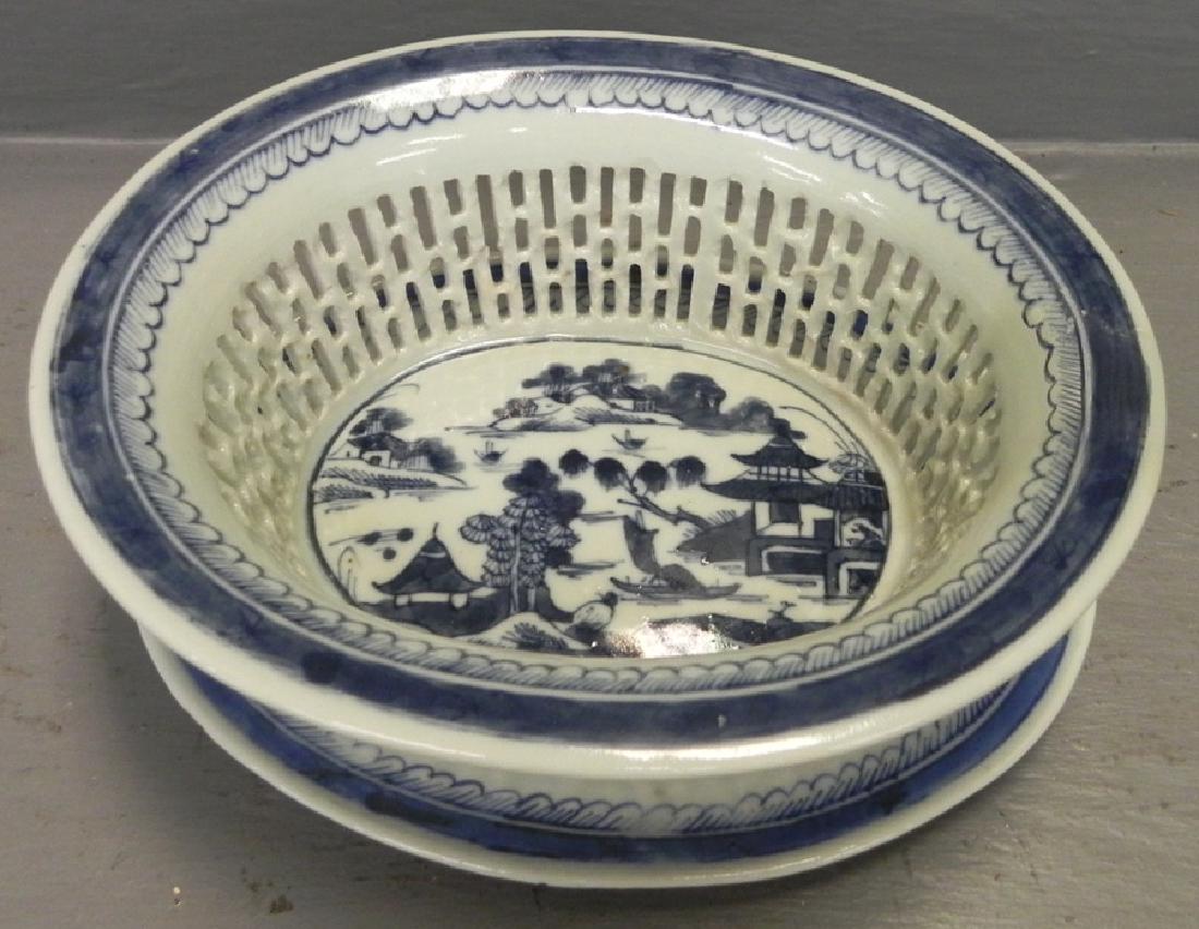 Canton lattice work basket and under plate (1 of 3)
