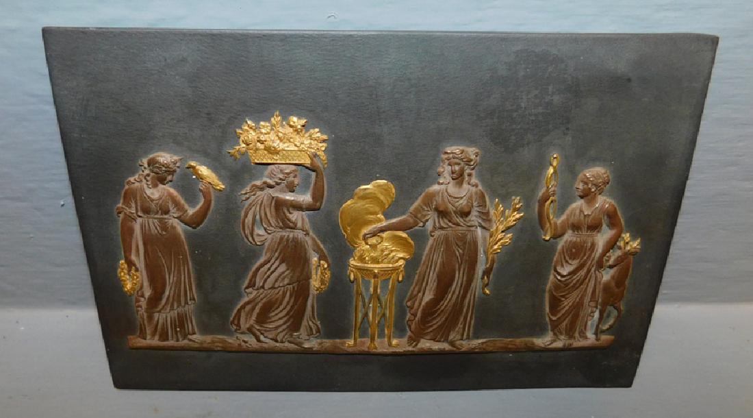 19th C Wedgwood Neoclassical tricolor plaque (1 of 3)