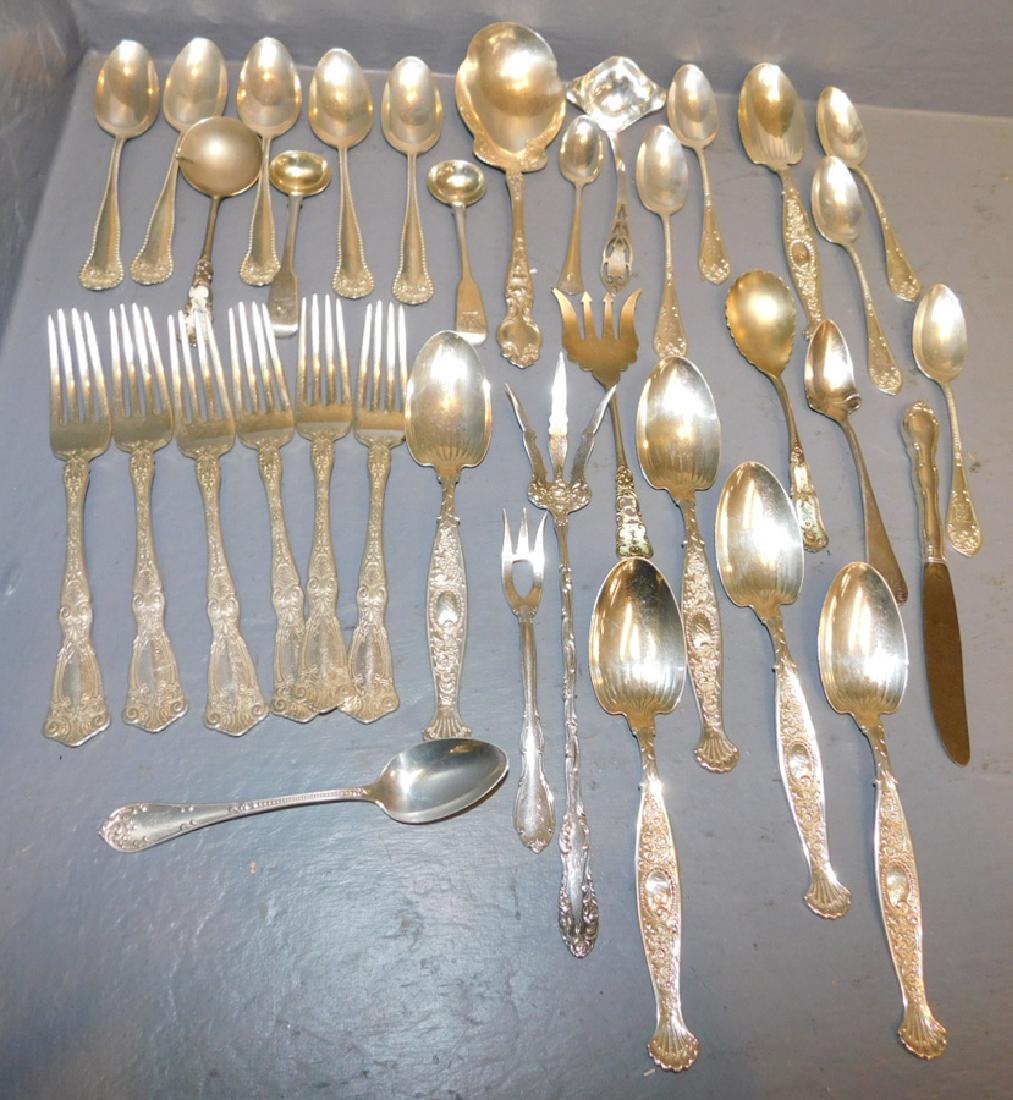 34 pcs. assorted sterling flatware. 30 t.o. (1 of 1)