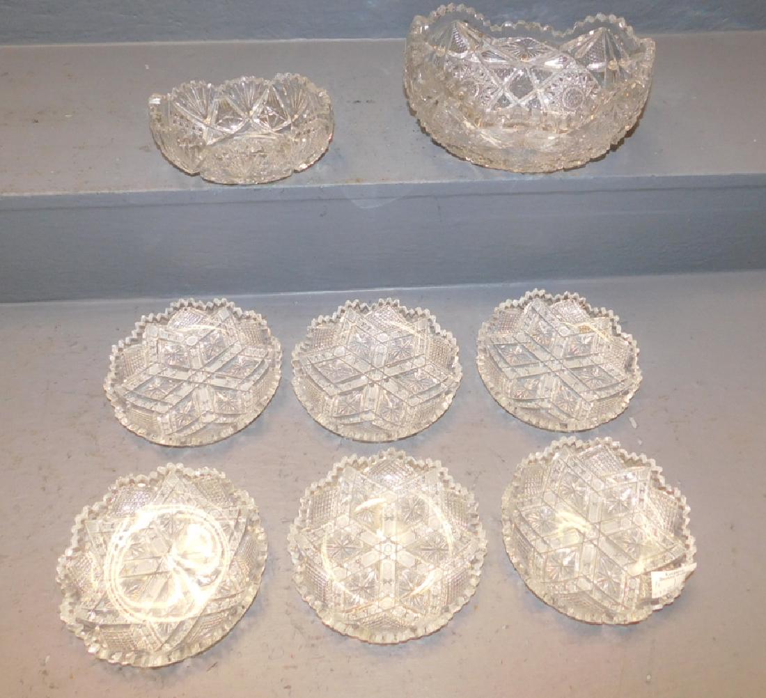 Eight pcs. American cut glass. (1 of 1)