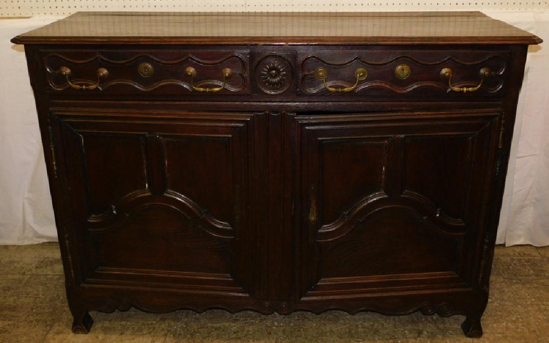18th C Carved English oak sideboard. (1 of 4)
