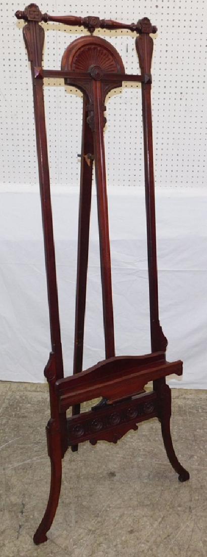 Carved Cherry Victorian easel. 70" tall. (1 of 4)