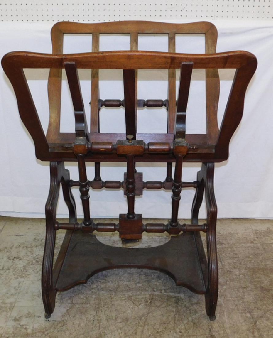 19th C walnut Victorian portfolio stand. (1 of 3)