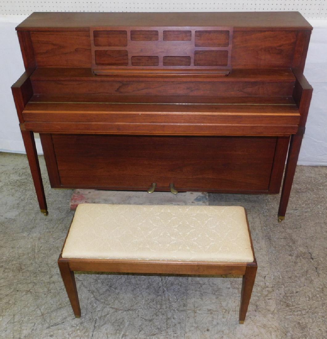 Upright Steinway & Sons piano with stool. (1 of 8)