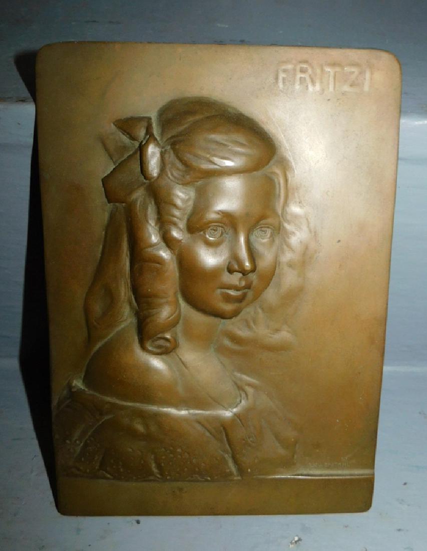 Floewenthl Fritzi bronze mold. 5 1/2" x 8". (1 of 3)