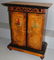 English miniature walnut music cabinet