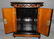 English miniature walnut music cabinet - 5