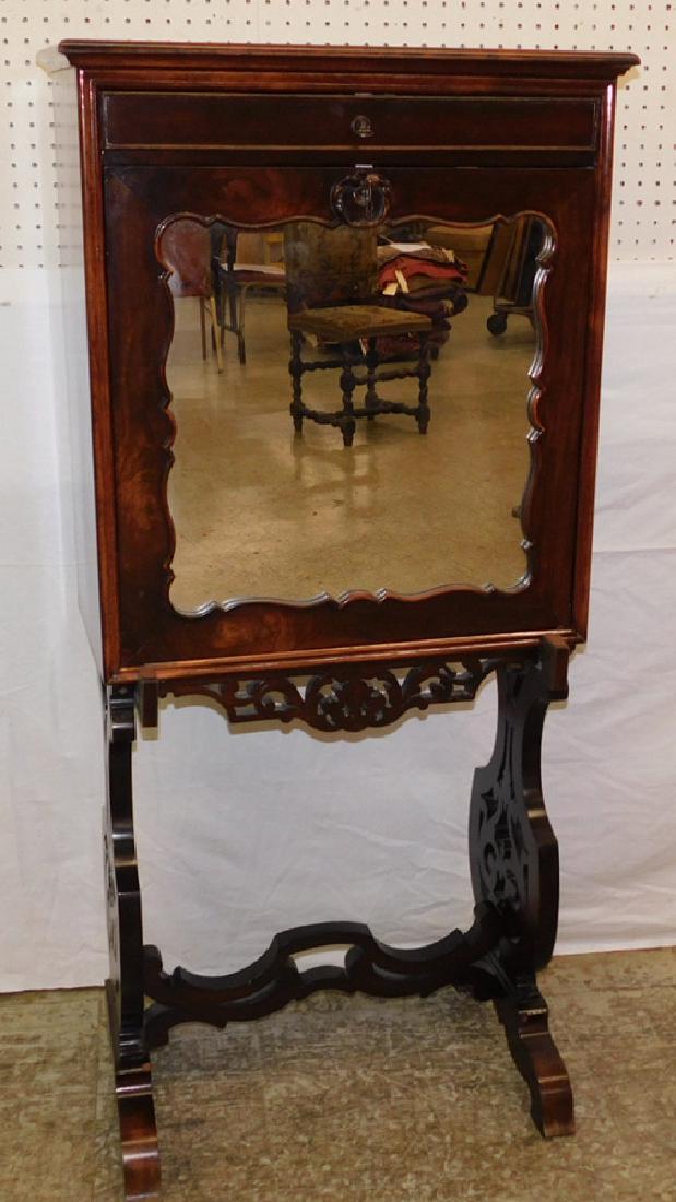 19th c rosewood American Victorian Abbattant.: 19th century rosewood American Victorian Abbattant. 25" wide x 12" x 53" tall, closed.