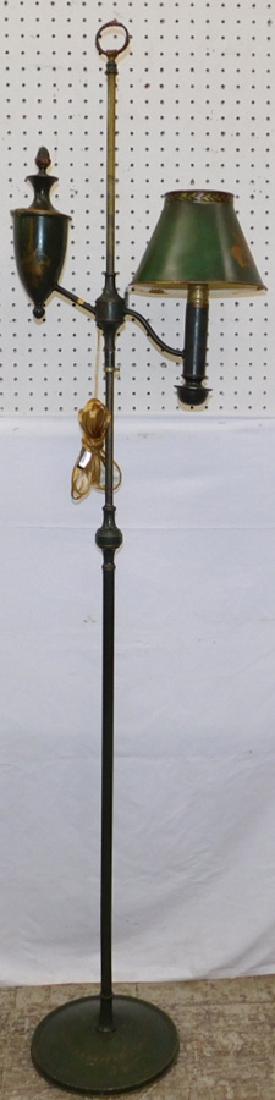 Painted Tole floor lamp. 66" tall. (1 of 5)