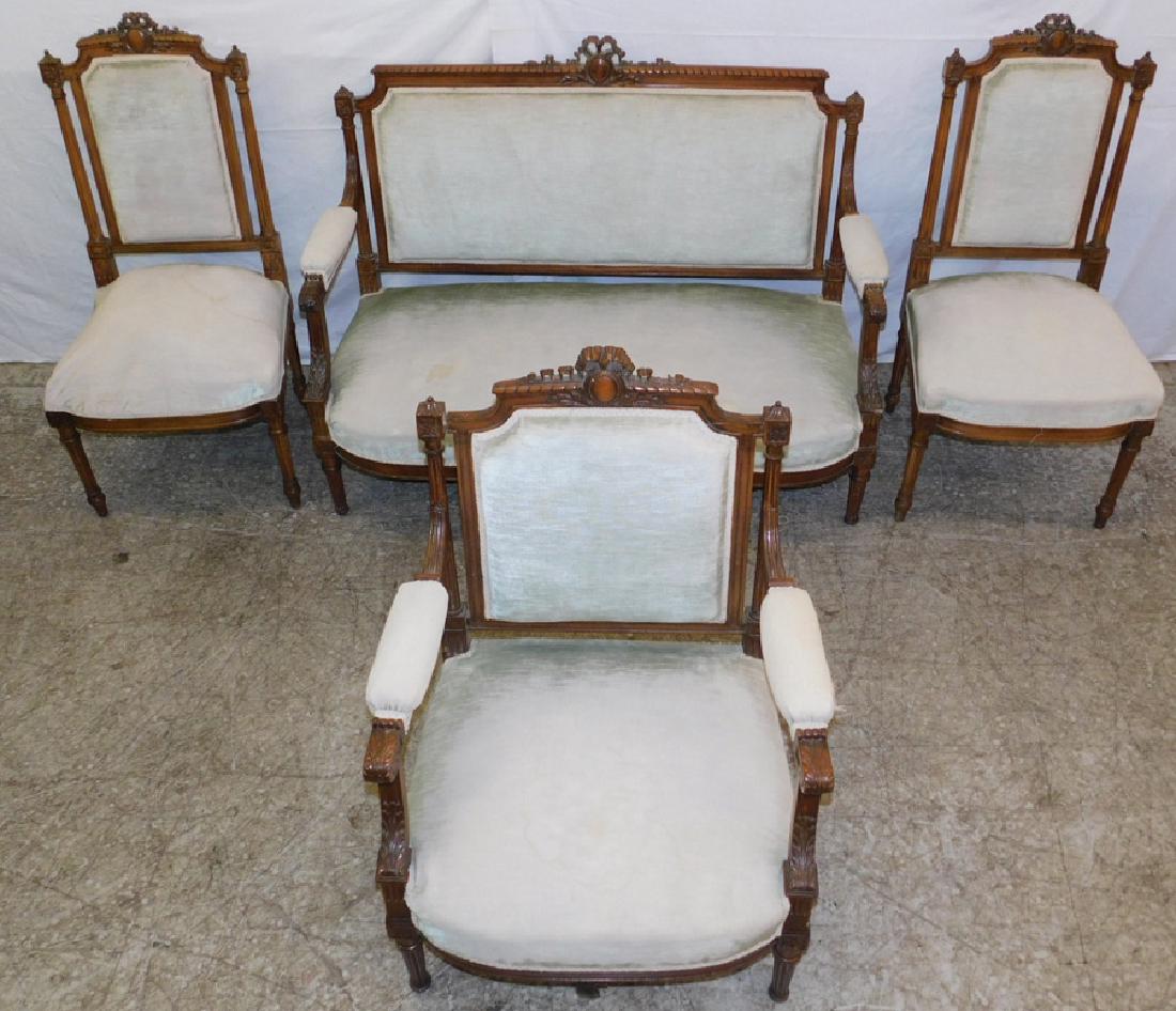 Four pc. Louis XVI salon set. (1 of 4)