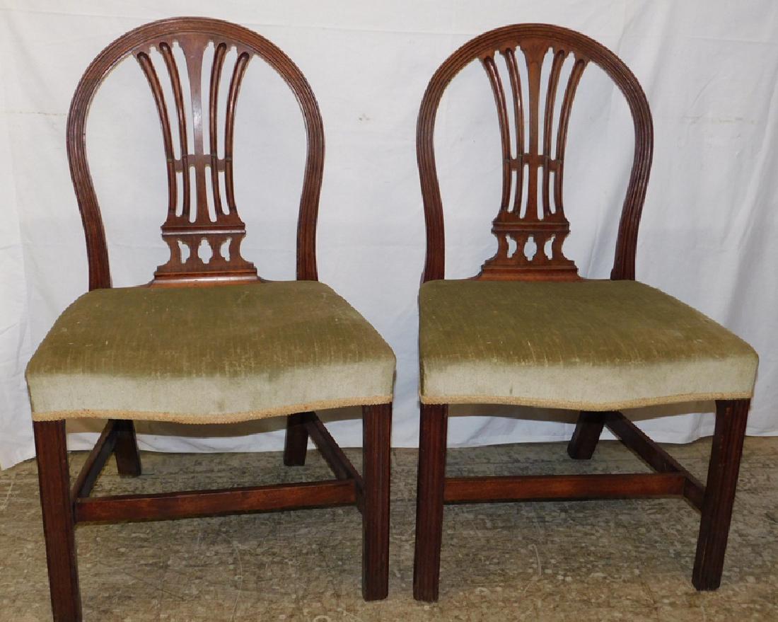 Pair of transition 18th century Chippendale chairs (1 of 4)