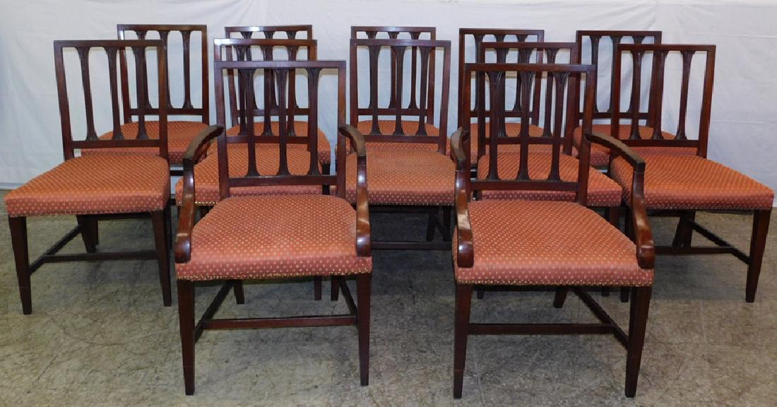 Set of 12 Regency mahogany dining chairs (1 of 2)