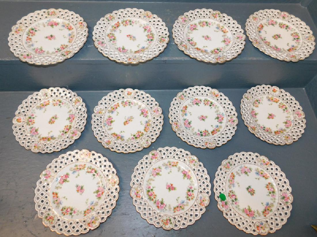 11 Austrian dessert plates, Ovington Bros. NY. (1 of 3)