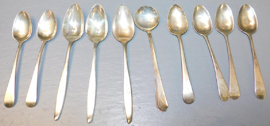 10 sterling miscellaneous spoons. 8.57 t.o. (1 of 1)