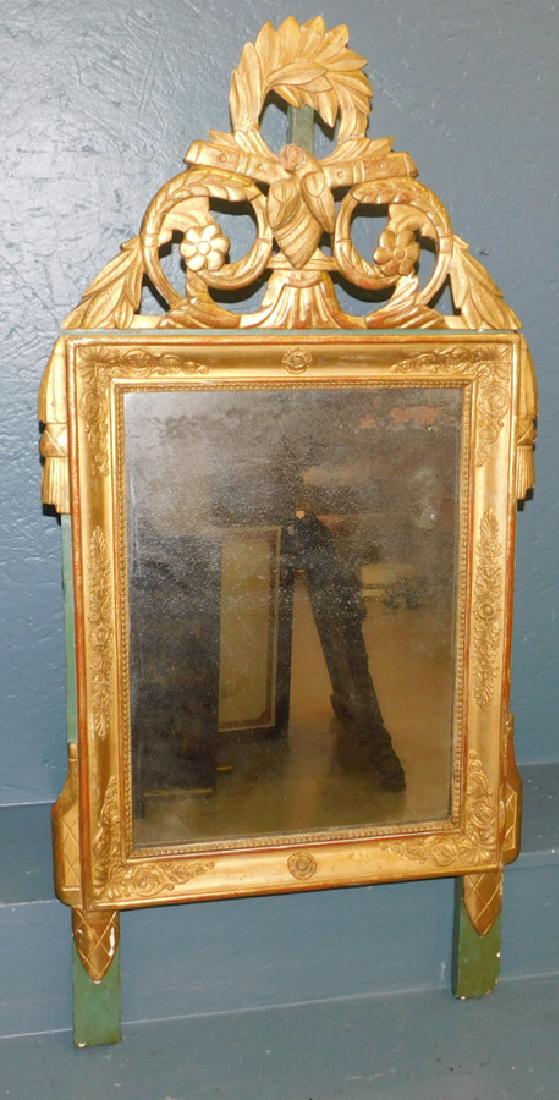 19th C French Country gold leaf wall mirror (1 of 2)