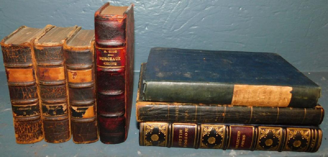 7 misc. quarter leather bound books (1 of 1)