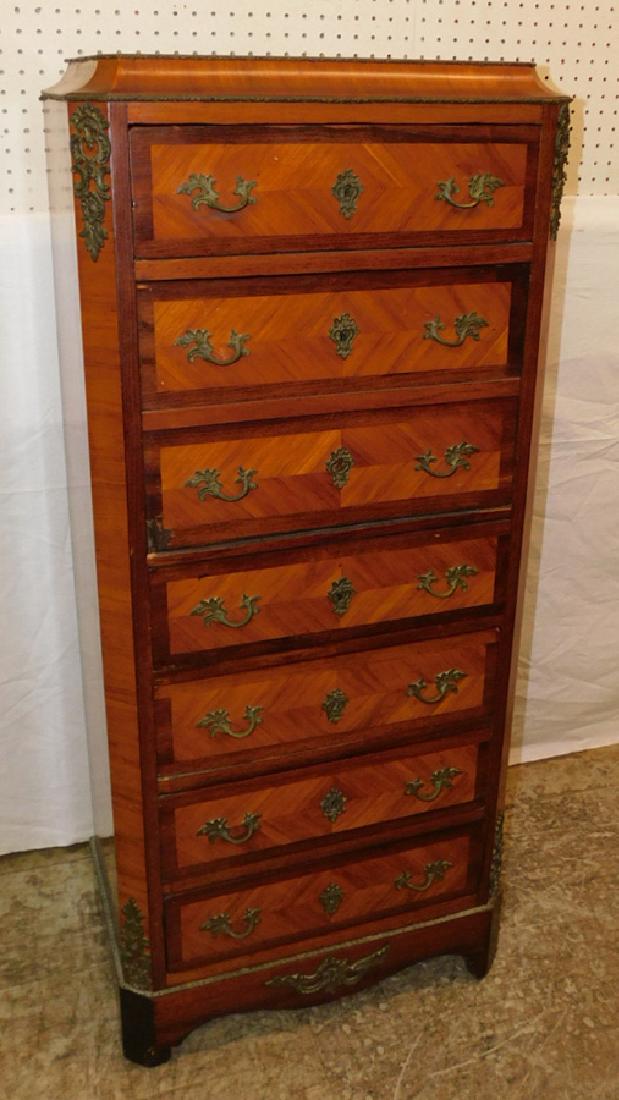 Rosewood 7 dr lingerie chest with fall front desk (1 of 4)