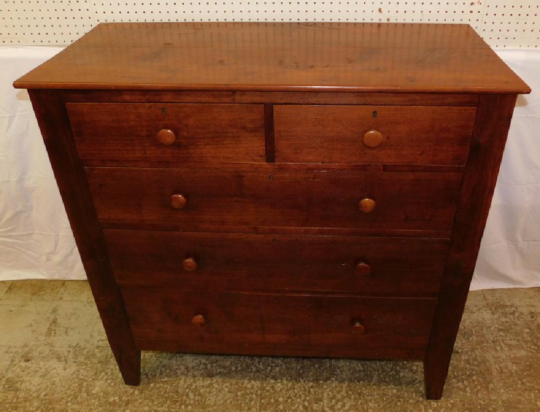 2/3 drawer antique primitive walnut NC chest.: 2/3 drawer antique primitive walnut NC chest. 45" wide x 19 1/2" deep x 45" tall.