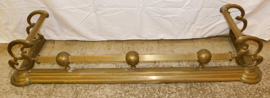 Heavy brass fender. 54" long.: Heavy brass fender. 54" long.