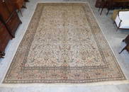 13'8" x 19'4" Handmade Tabriz room size rug.