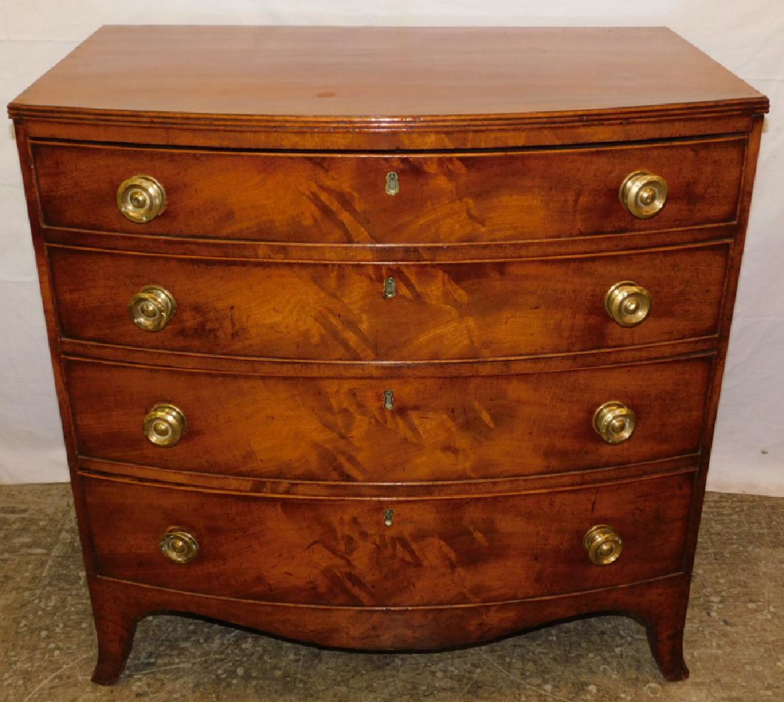 Georgian Mah French Foot Bow Front Bachelor Chest Nov 18 2017
