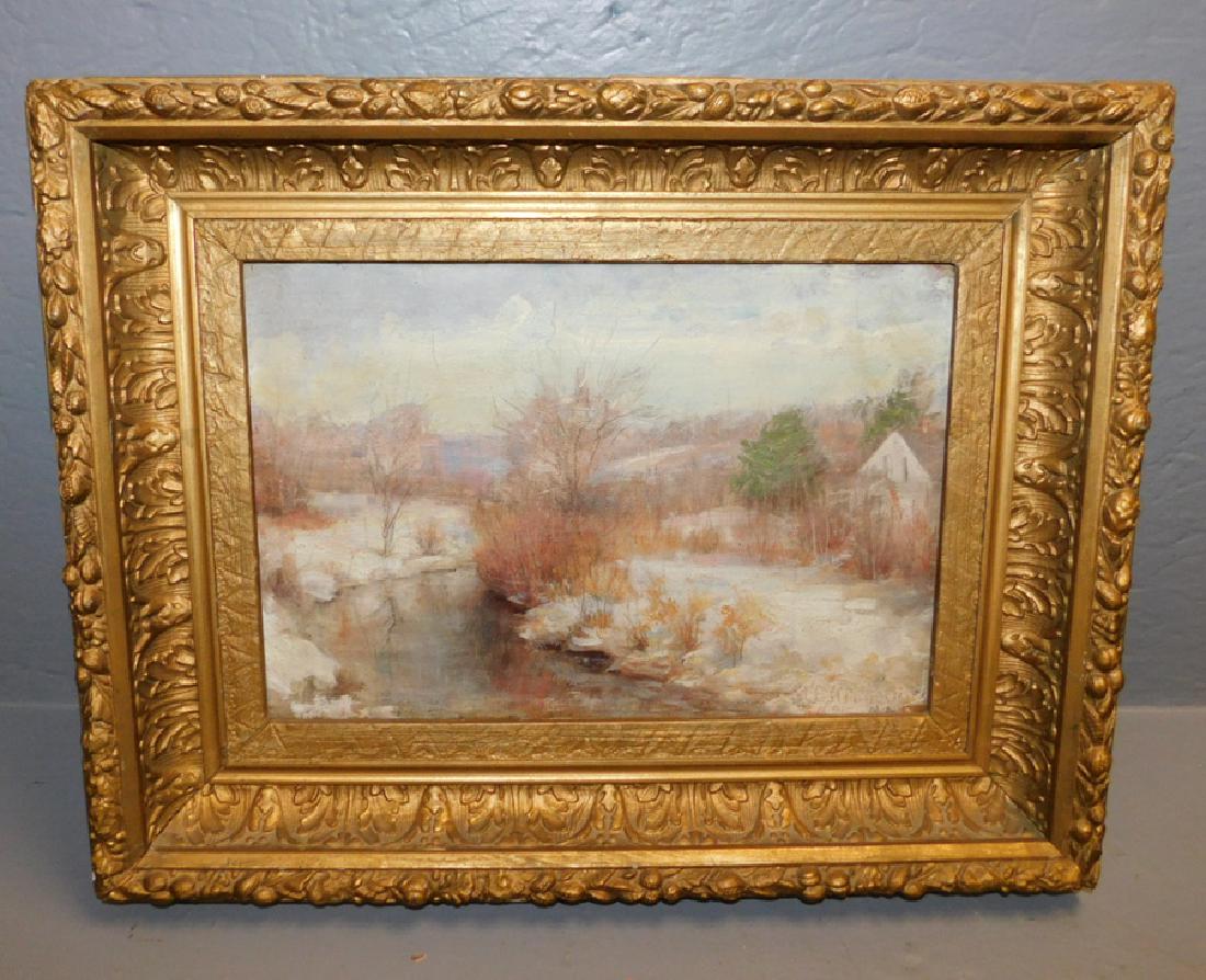 H.E. Kinney Signed OOC in antique frame. (1 of 3)