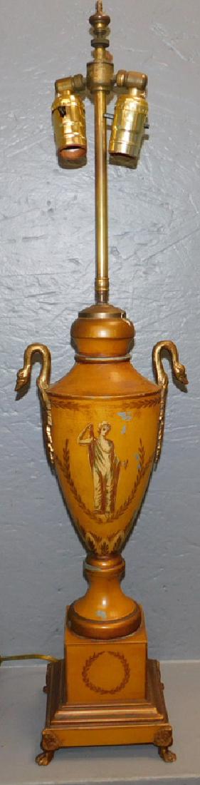 Tole painted lamp. (1 of 3)