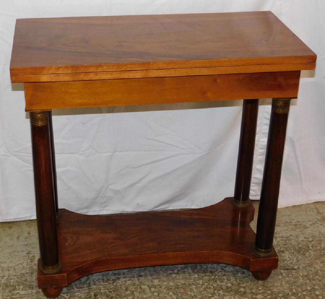 French Empire Rosewood fold over game table. (1 of 4)