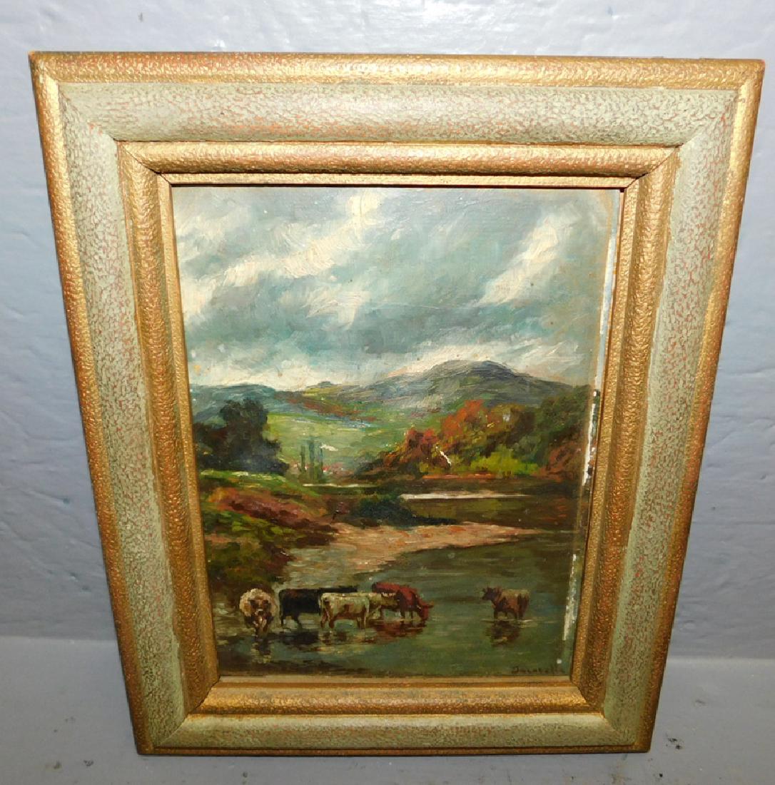 Signed miniature pastoral OOB. (1 of 4)