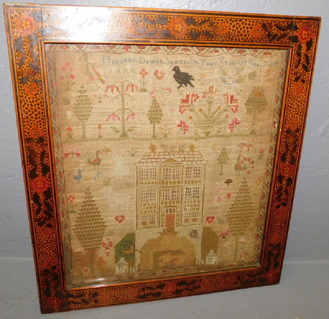 Early 19th C sampler by Margaret Dewar, age 11 (1 of 6)