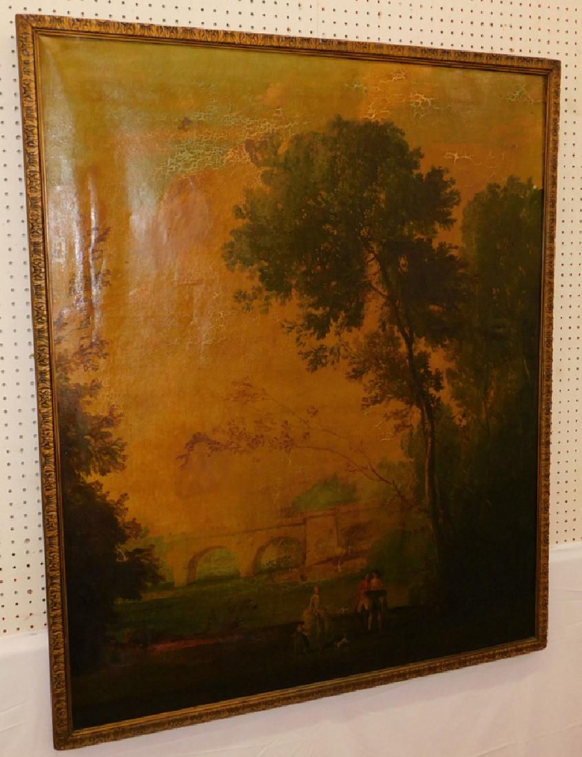 Late 18th C English Large OOC bridge scene. (1 of 6)