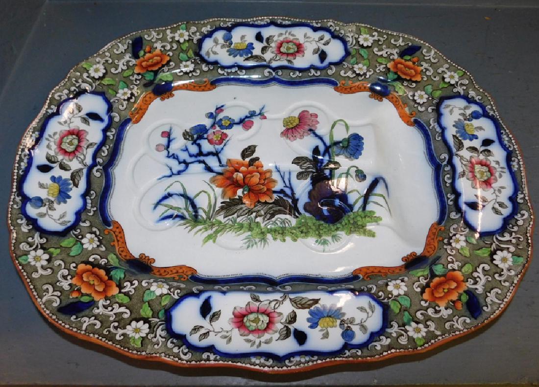 19th C Newstone transfer Well And Tree Platter. (1 of 3)