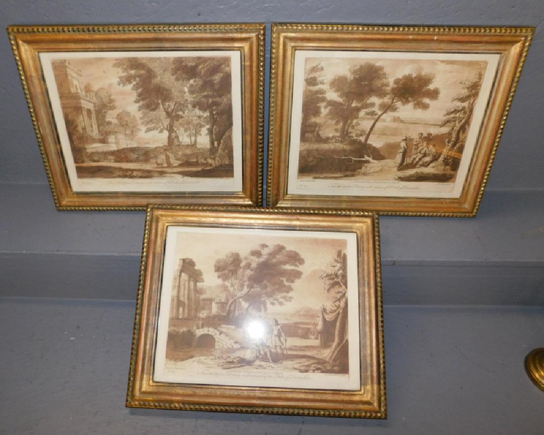 Set of 3 18th C Trowbridge gallery engravings (1 of 7)