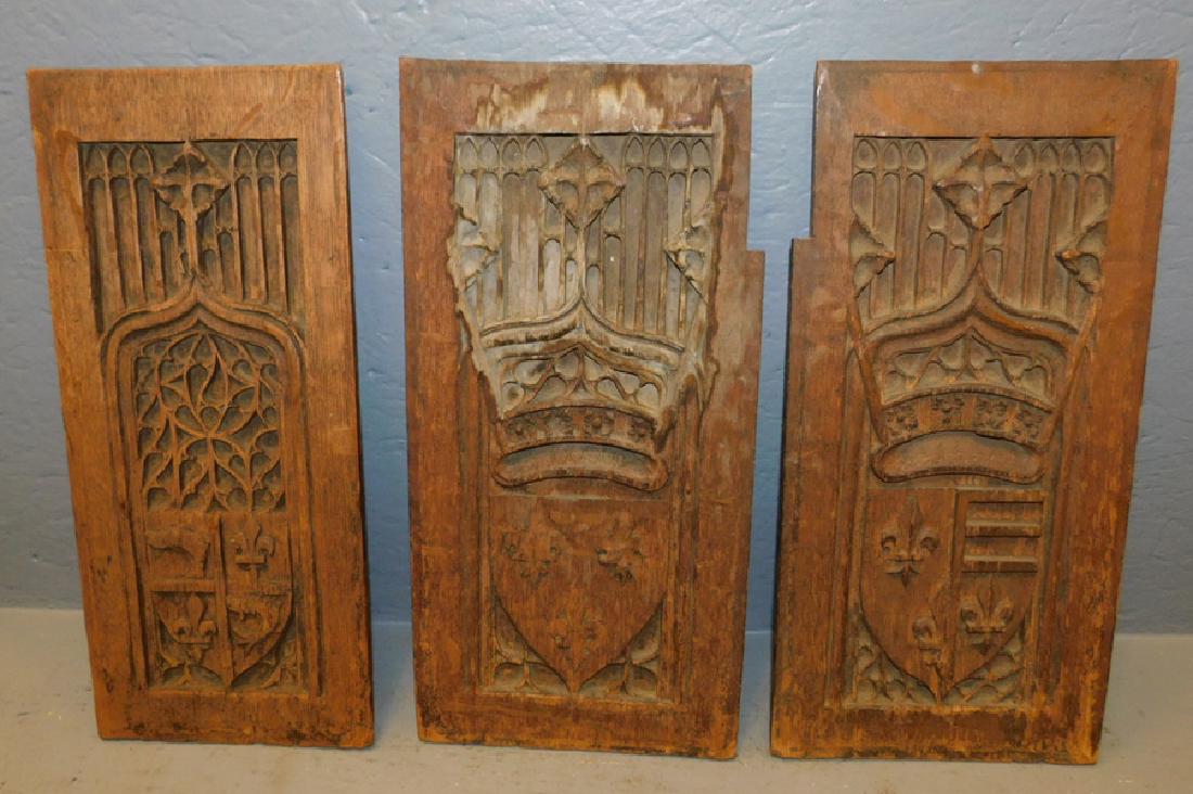 3 carved 18th C  French panels. (1 of 2)