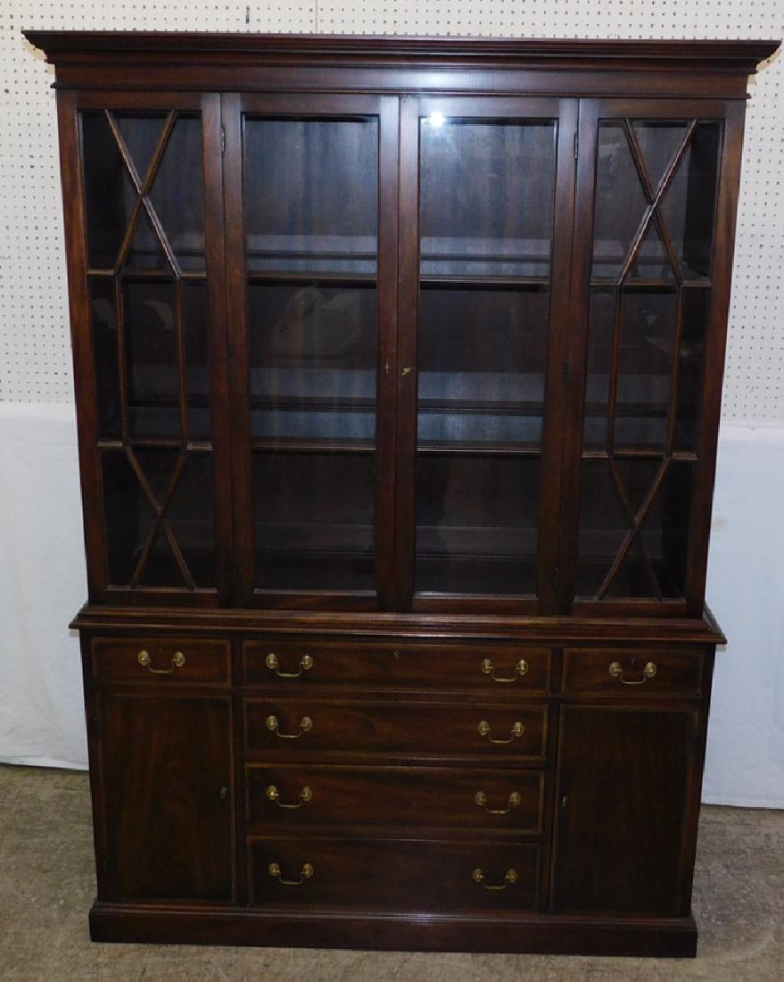 Henkel Harris mahogany breakfront.: Henkel Harris mahogany breakfront. 54" wide x 18" deep x 78" tall.