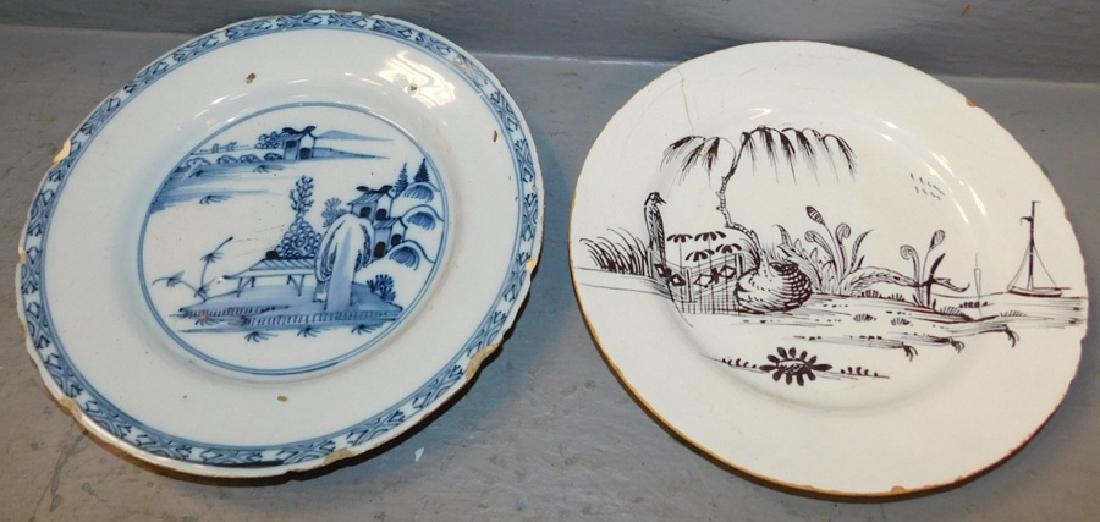 black and white Delft plate & blue & wh Delft plate (1 of 2)