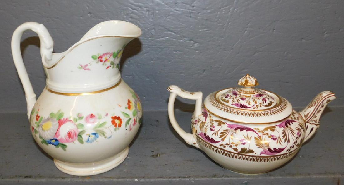 Crown Derby teapot and Old Paris pitcher. (1 of 4)