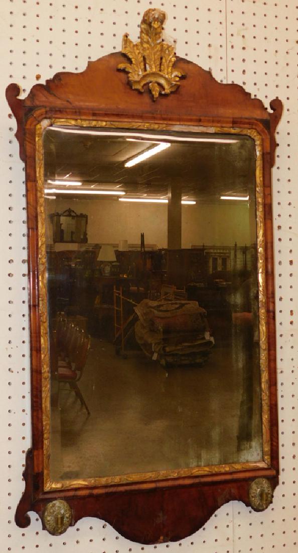 18th c QA burl walnut mirror (1 of 5)