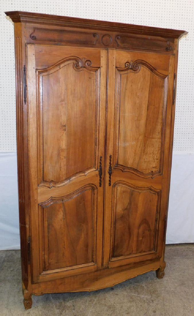 18th century carved French walnut corner cupboard. (1 of 5)