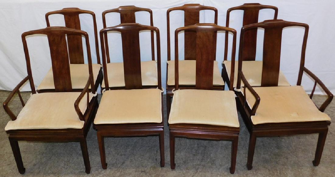 Set of 8 Henredon mahogany Chippendale chairs: Set of 8 Henredon mahogany Chippendale chairs with cane seats. 41" tall.