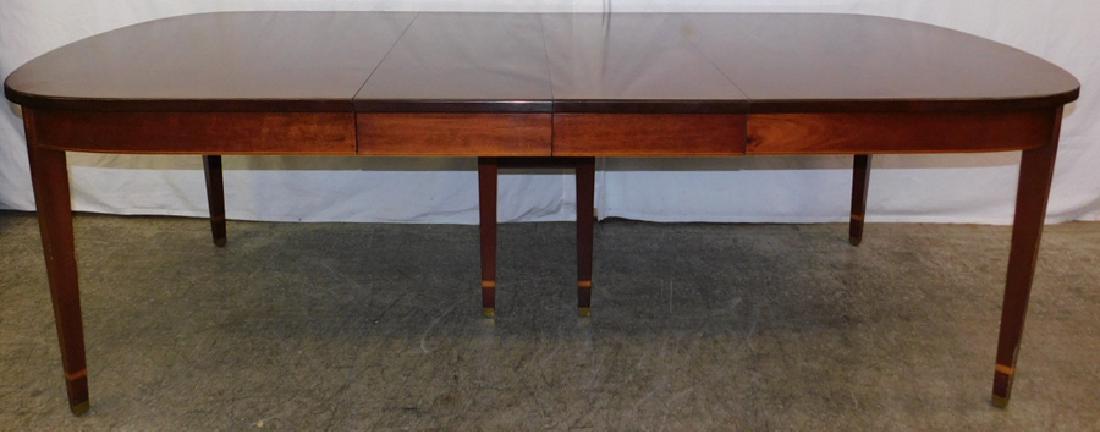Inlaid HW mahog table w/ 2 leaves by Norris (1 of 5)